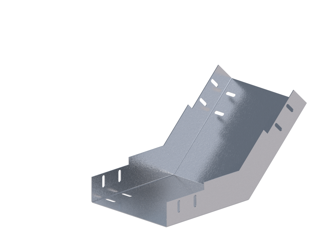 Лоток монтажный угловой 45 вверх ЛУ45В.200.80.386.1,2.1