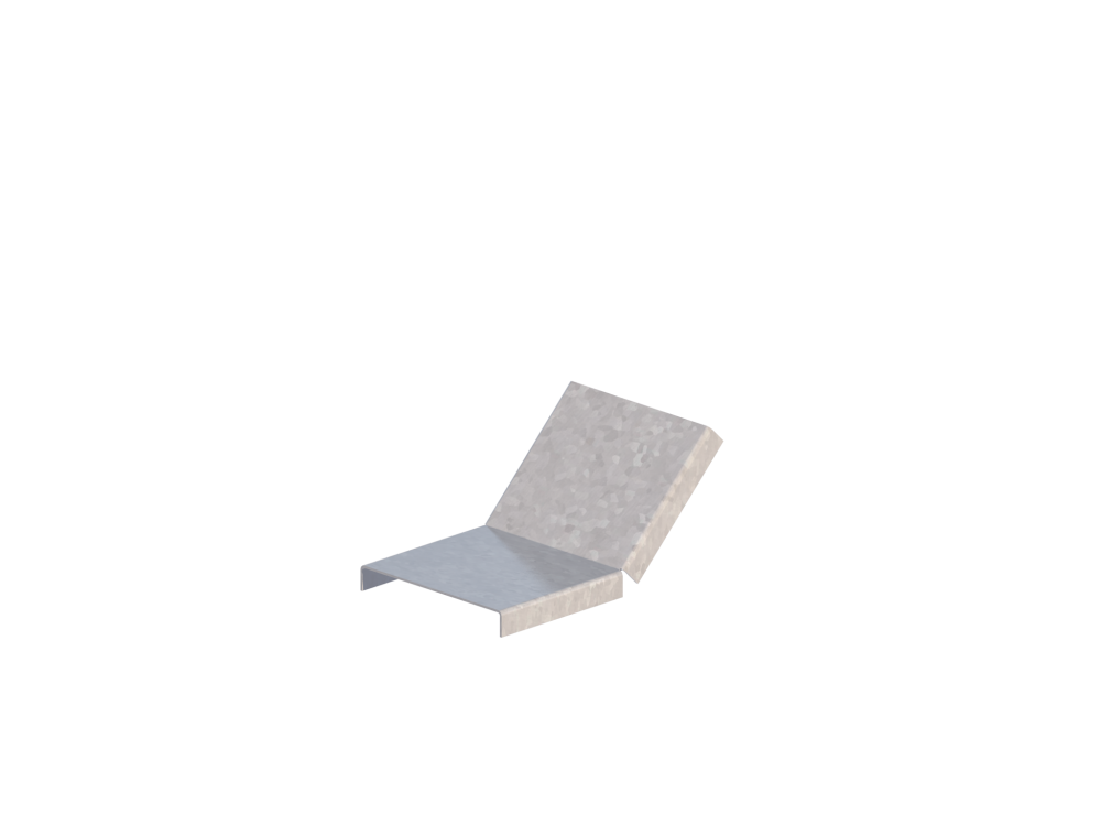 Крышка лотка монтажного углового 45 вверх ЛР45В.100.15.169.2.2