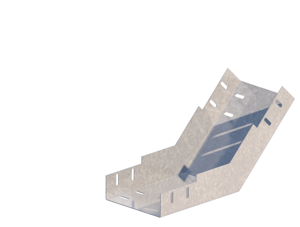 Лоток монтажный угловой 45 вверх ЛУ45В.150.80.386.1.6