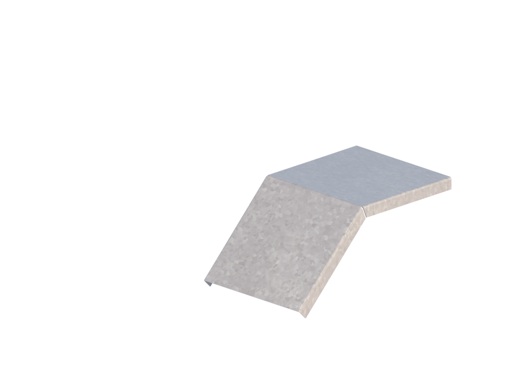 Крышка лотка монтажного углового 45 вниз ЛР45Н.150.10.250.1.2