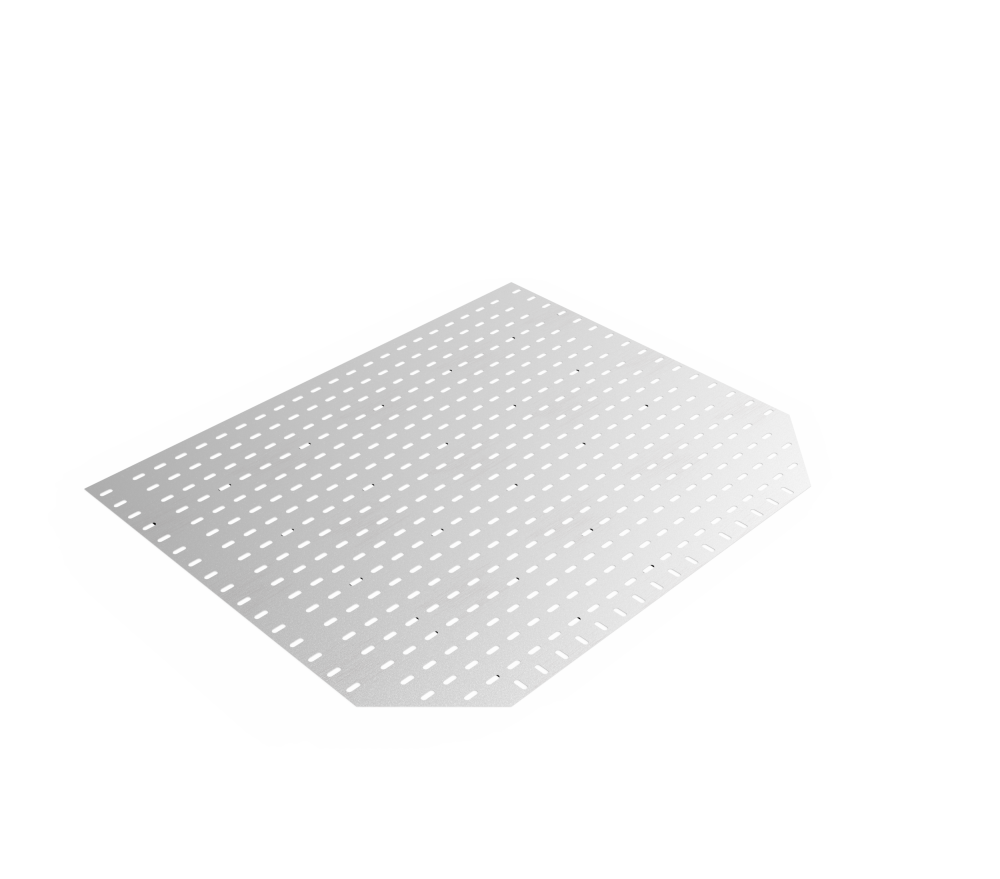 Дно кабельроста углового с R=100 мм тройниковый горизонтальный РД1ТГ.1000.0.100.2.2