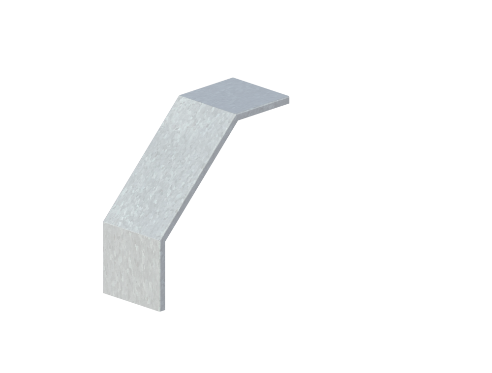 Крышка лотка монтажного углового 90 вниз  ЛР90Н.150.10.356.0,8.6