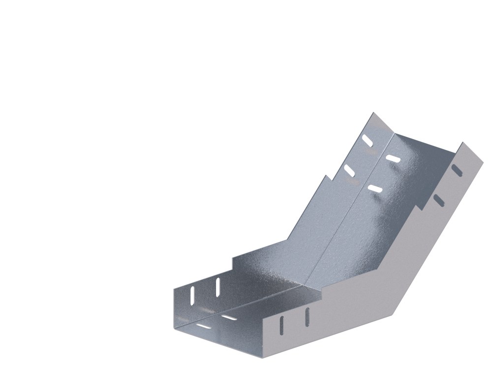 Лоток монтажный угловой 45 вверх ЛУ45В.150.150.438.1,2.1