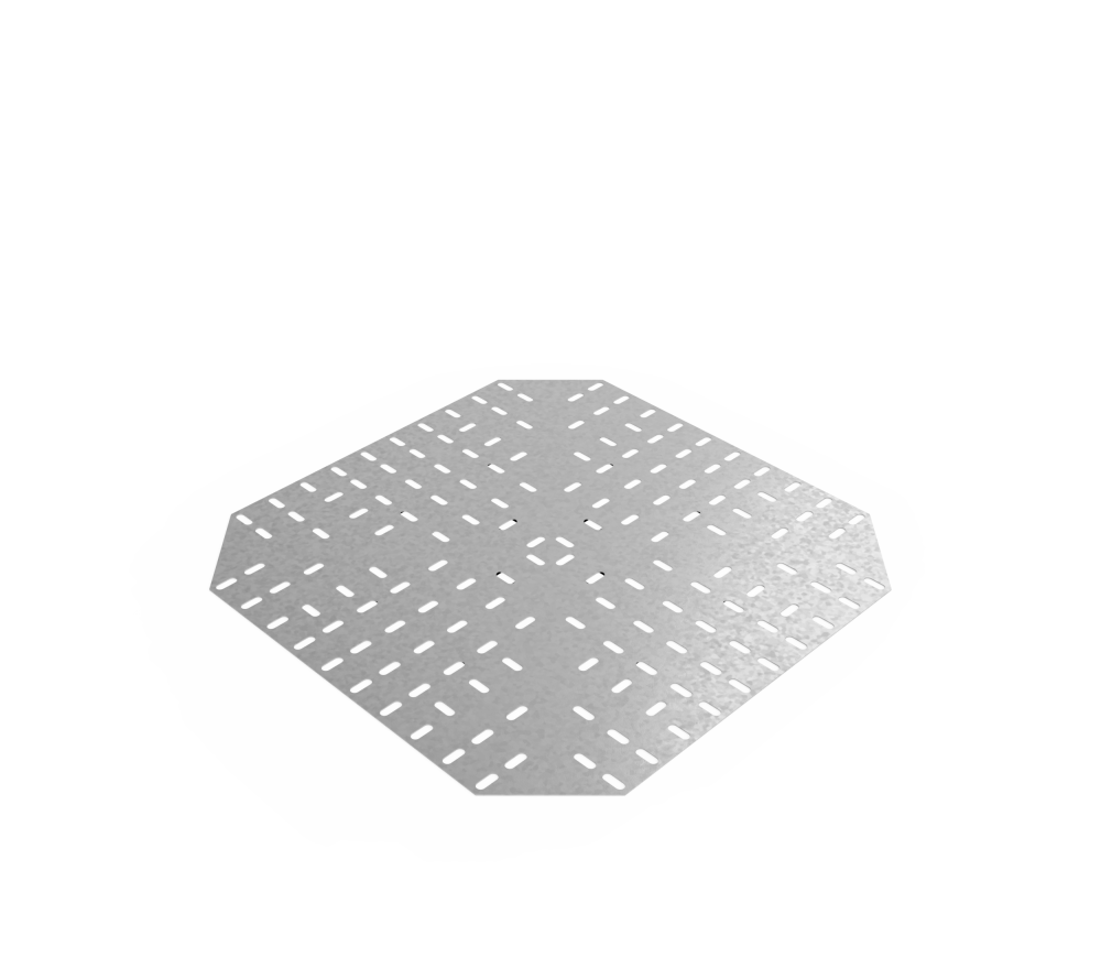 Дно кабельроста углового с R=100 мм крестообразный горизонтальный РД1КГ.600.0.100.3.1