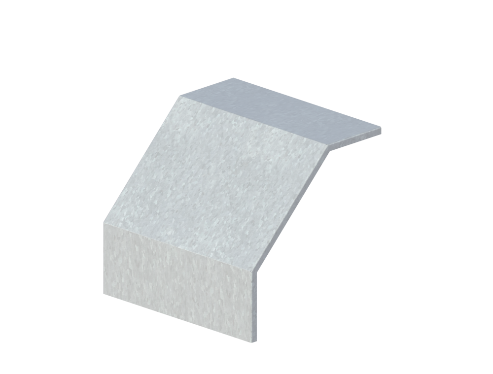 Крышка лотка монтажного углового 90 вниз ЛР90Н.600.15.356.0,7.2