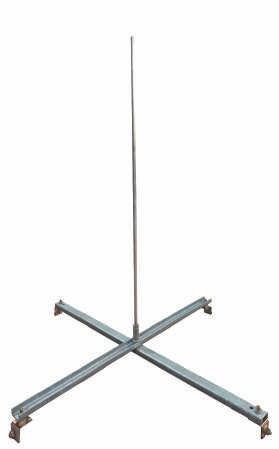 Мачта серии 40 на конструкции фальцевой кровле шириной  500 мм, высотой 500 мм, длиной 1500 мм, толщиной (диаметром) 12 мм нержавеющая сталь ЗМКК.500.500.1500.12.6