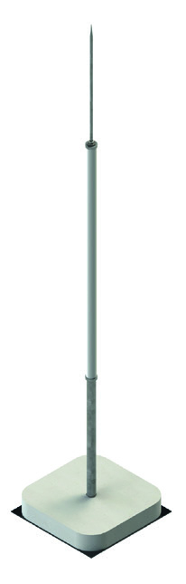 Мачта серии 40 изолированная от высокого напряжения  одиночная шириной  400 мм, высотой 400 мм, длиной 1500 мм, толщиной (диаметром) 50 мм алюминий ЗМНО.400.400.1500.50.14