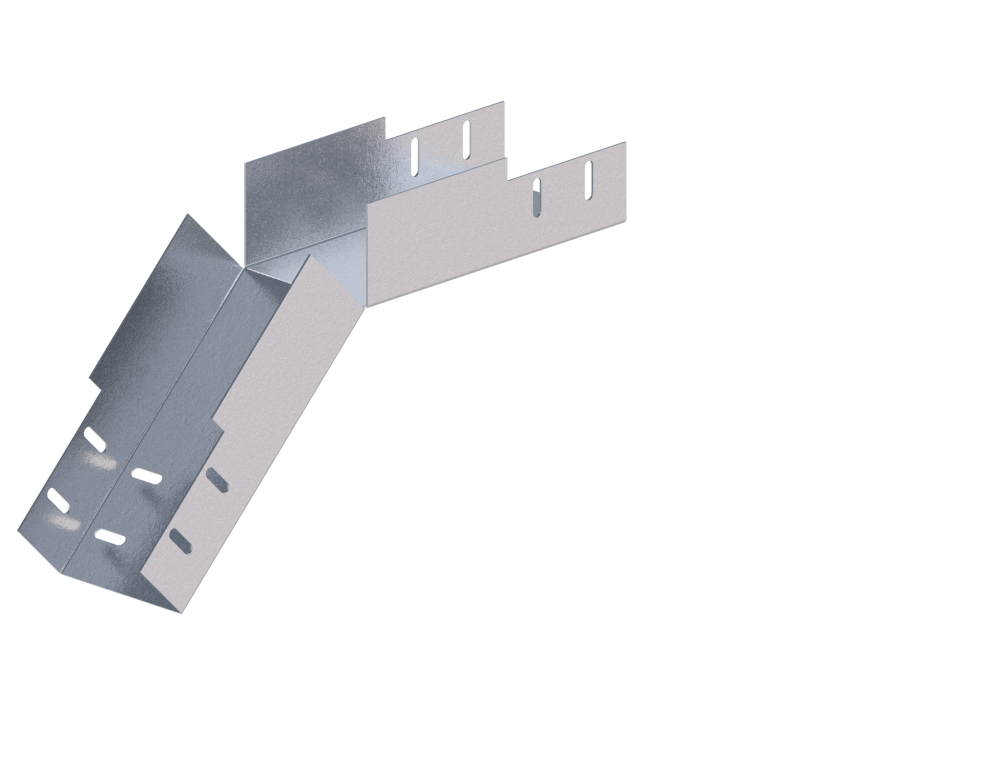 Лоток монтажный угловой 45 вниз ЛУ45Н.100.65.375.2.1