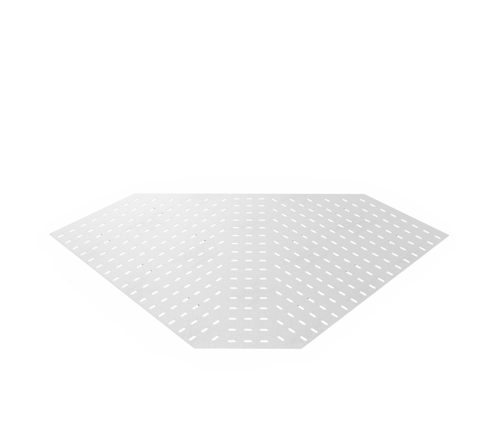 Дно кабельроста углового с R=100 мм 90 горизонтальный РД190Г.1000.0.100.2.2