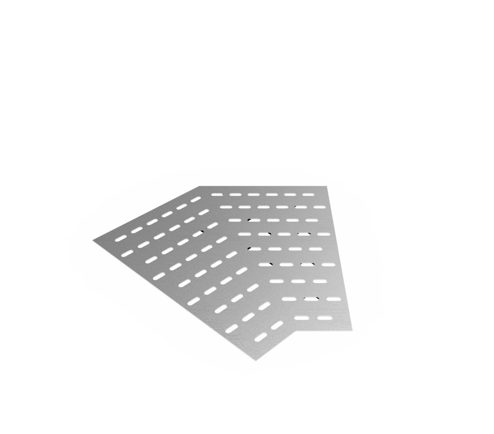 Дно кабельроста углового с R=100 мм 45 горизонтальный РД145Г.600.0.100.1,5.2