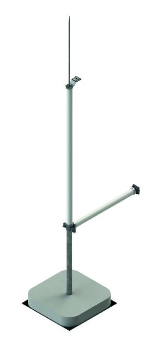 Мачта серии 40 изолированная одиночная шириной  400 мм, высотой 400 мм, длиной 2000 мм, толщиной (диаметром) 50 мм с горячеоцинкованным покрытием ЗМИО.400.400.2000.50.1