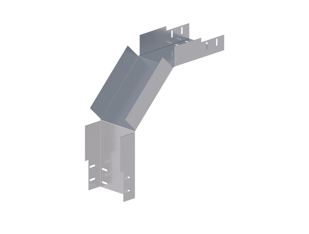 Лоток монтажный угловой 90 вниз ЛУ90Н.150.100.454.2.1
