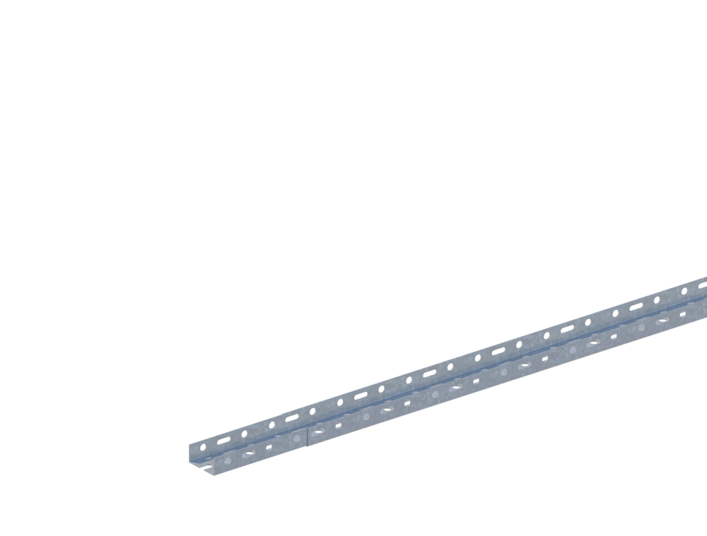 Лоток прямой НЛ5-П1,87 М1 AISI 304 (h=24мм, s=1,0мм)