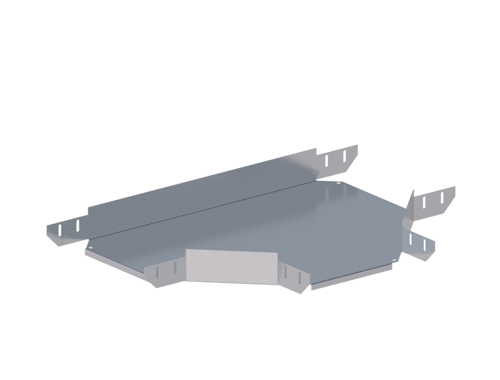 Лоток монтажный угловой тройниковый горизонтальный ЛУТГ.300.100.753.1.1