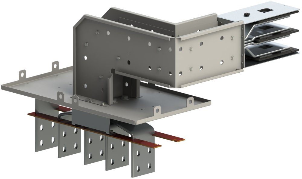 Секция присоединительная к шкафу угловая горизонтальная в пространстве левая ШМА 5.10.3200.58