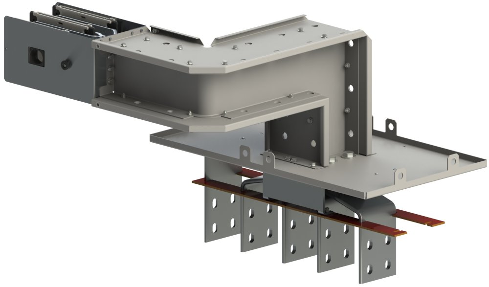 Секция присоединительная к шкафу угловая вертикальная в пространстве левая ШМА 5.10.5000.53