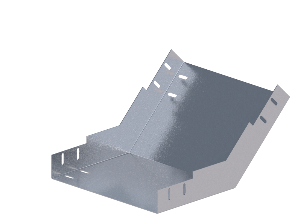 Лоток монтажный угловой 45 вверх ЛУ45В.300.100.400.2.1
