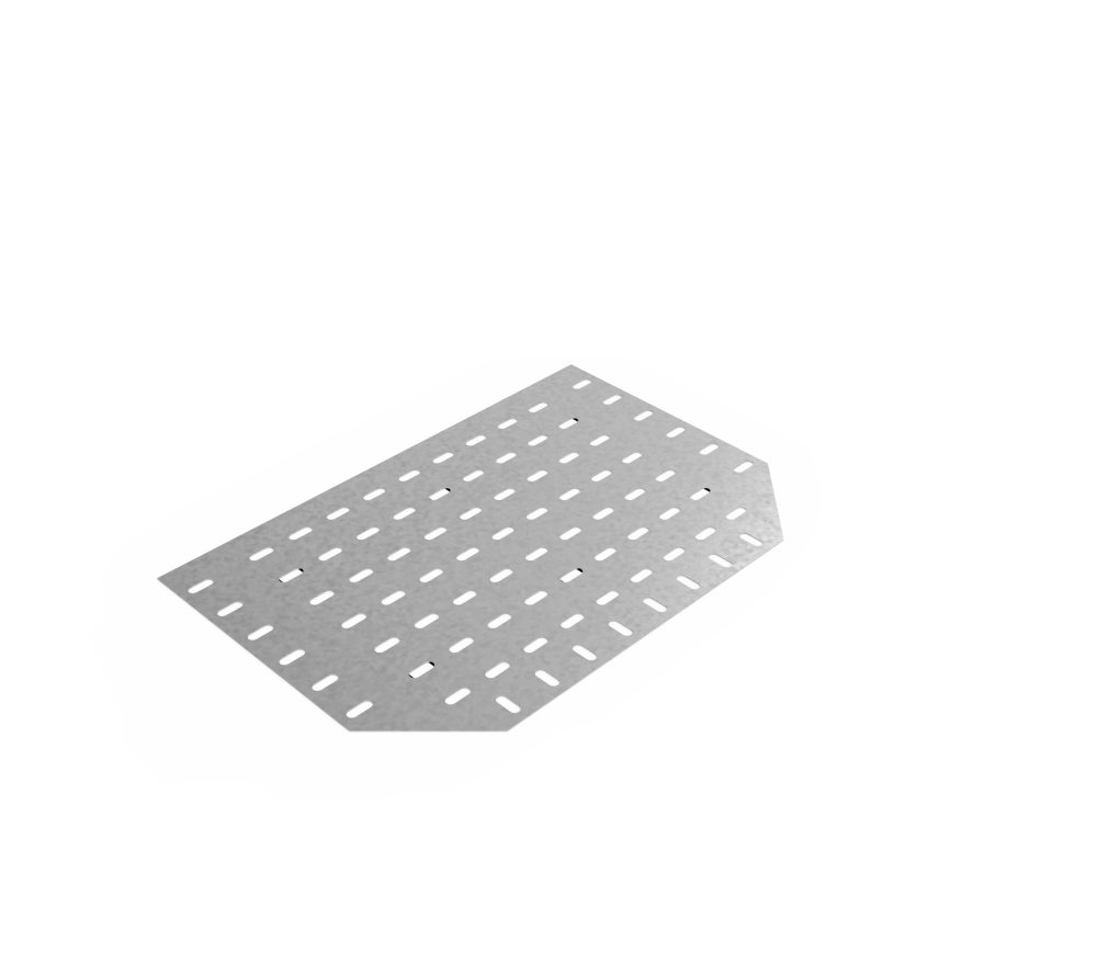 Дно кабельроста углового с R=100 мм тройниковый горизонтальный РД1ТГ.400.0.100.2.1
