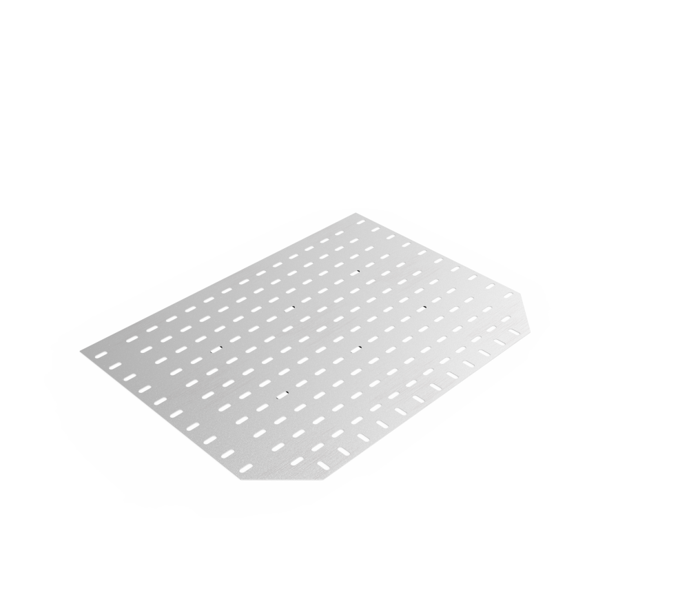 Дно кабельроста углового с R=100 мм тройниковый горизонтальный РД1ТГ.700.0.100.1,5.2