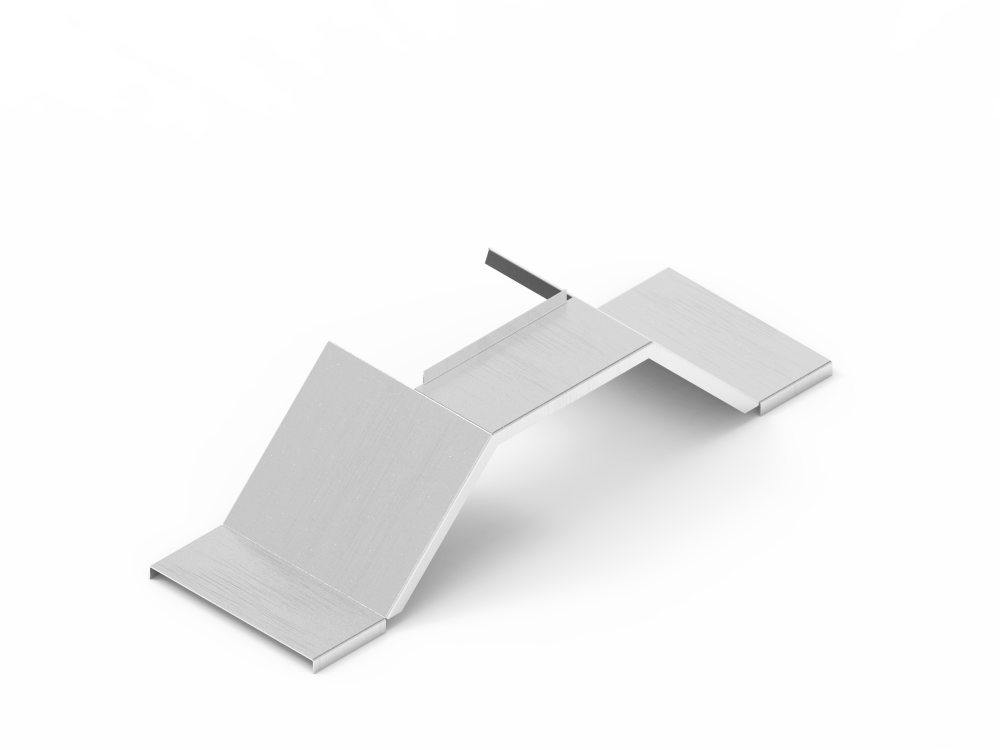 Крышка лотка монтажного углового тройникового верх с разворотом ЛРТУ.600.15.1054.1,2.2