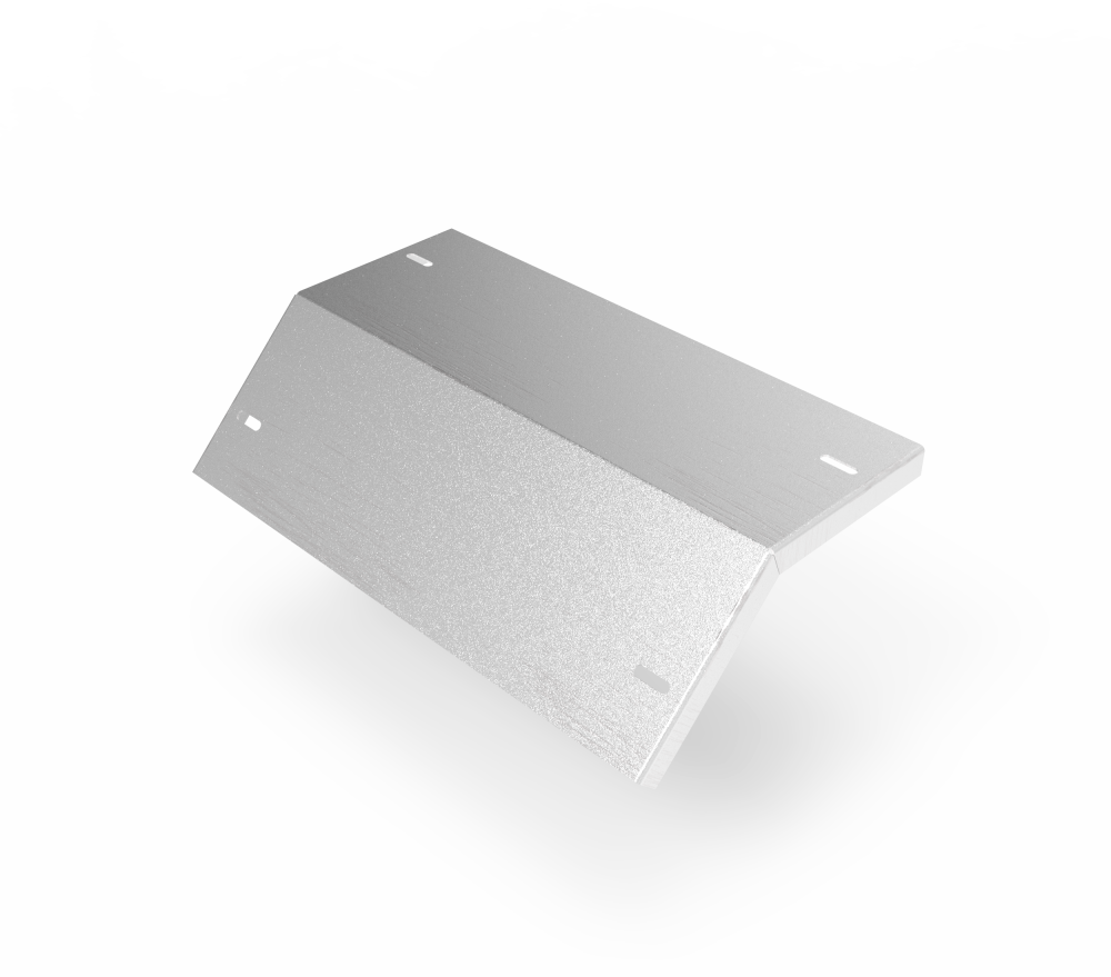 Крышка кабельроста углового с R=100 мм 45 вниз РК145Н.400.20.100.2.2