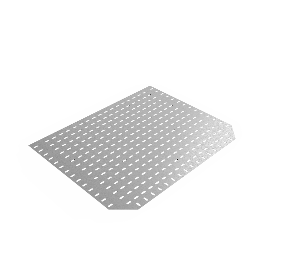 Дно кабельроста углового с R=100 мм тройниковый горизонтальный РД1ТГ.900.0.100.2,5.1