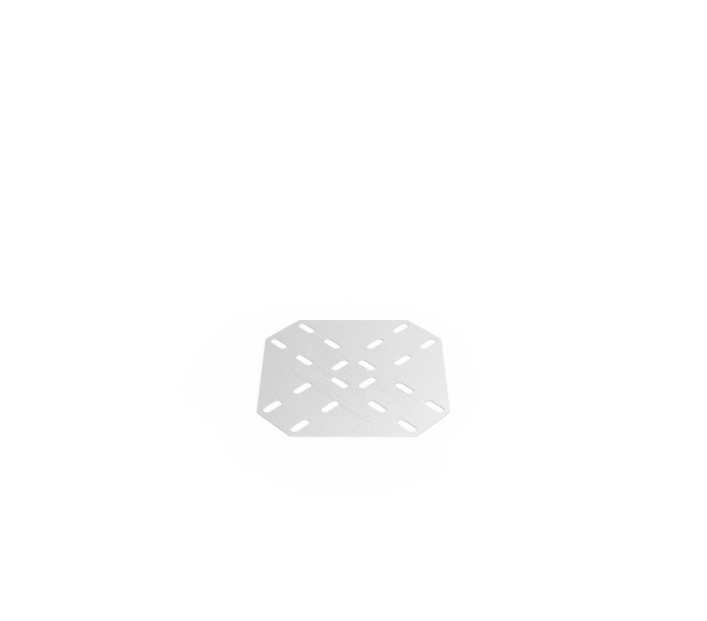 Дно кабельроста углового с R=100 мм крестообразный горизонтальный РД1КГ.200.0.100.1,5.2