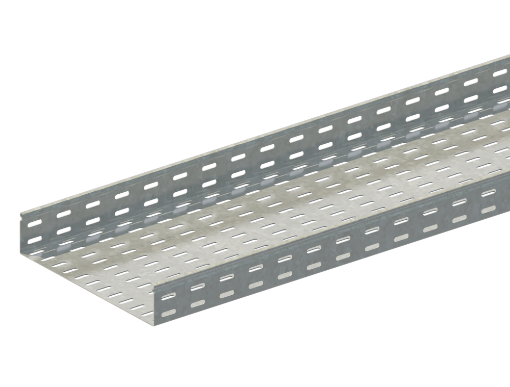 Лоток монтажный прямой перфорированный замковый ЛППЗ.300.50.2000.0,55.4