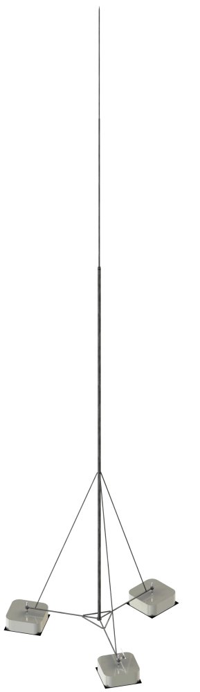 Мачта вольностоящая на разборной треноге шириной  750 мм, высотой 750 мм, длиной 6100 мм, толщиной (диаметром) 33 мм с горячеоцинкованным покрытием ЗМВТР.750.750.6100.33.1