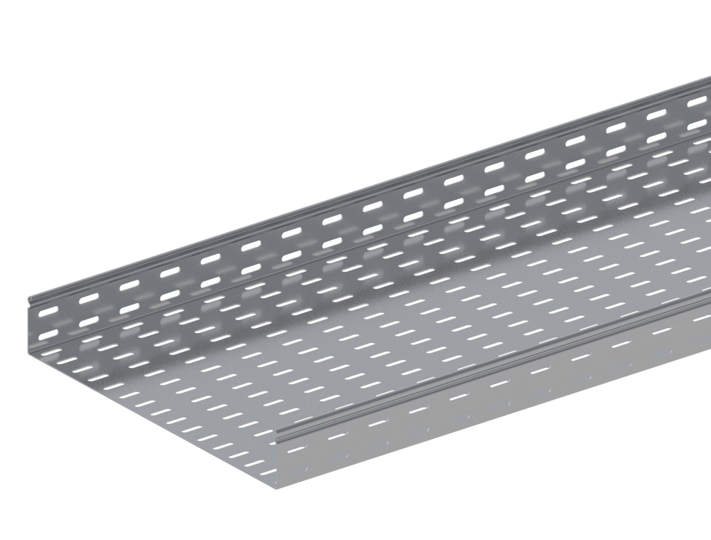 Лоток монтажный прямой перфорированный замковый ЛППЗ.400.100.3000.0,7.1