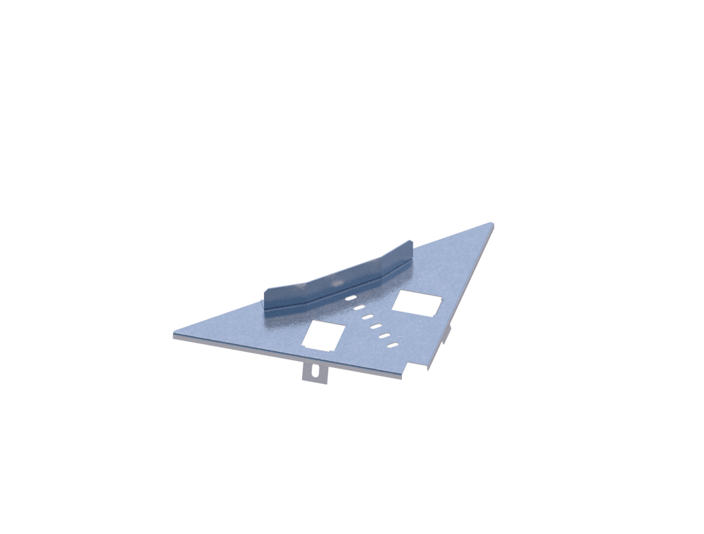 Лоток угловой НЛ-У45ц УТ1,5 (s=1,5 мм)