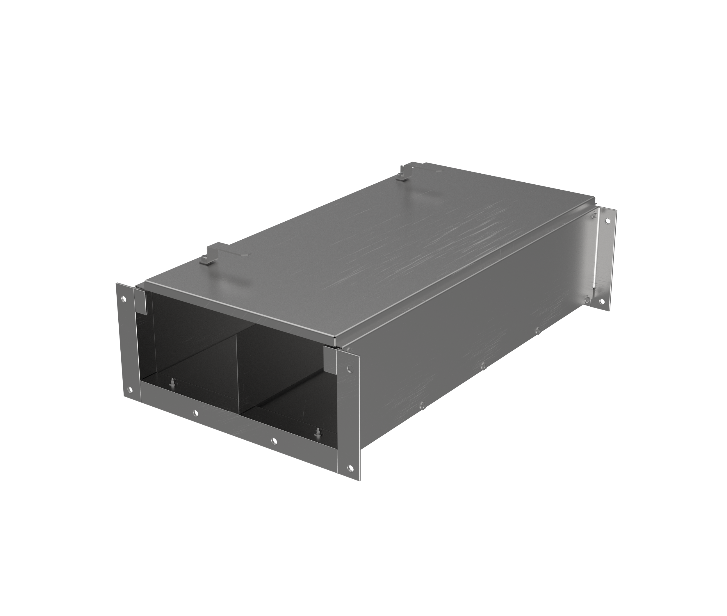 Короб кабельный блочный прямой плоский двухканальный ККБ-2ПП-0,2/0,5-2-2,0 У3