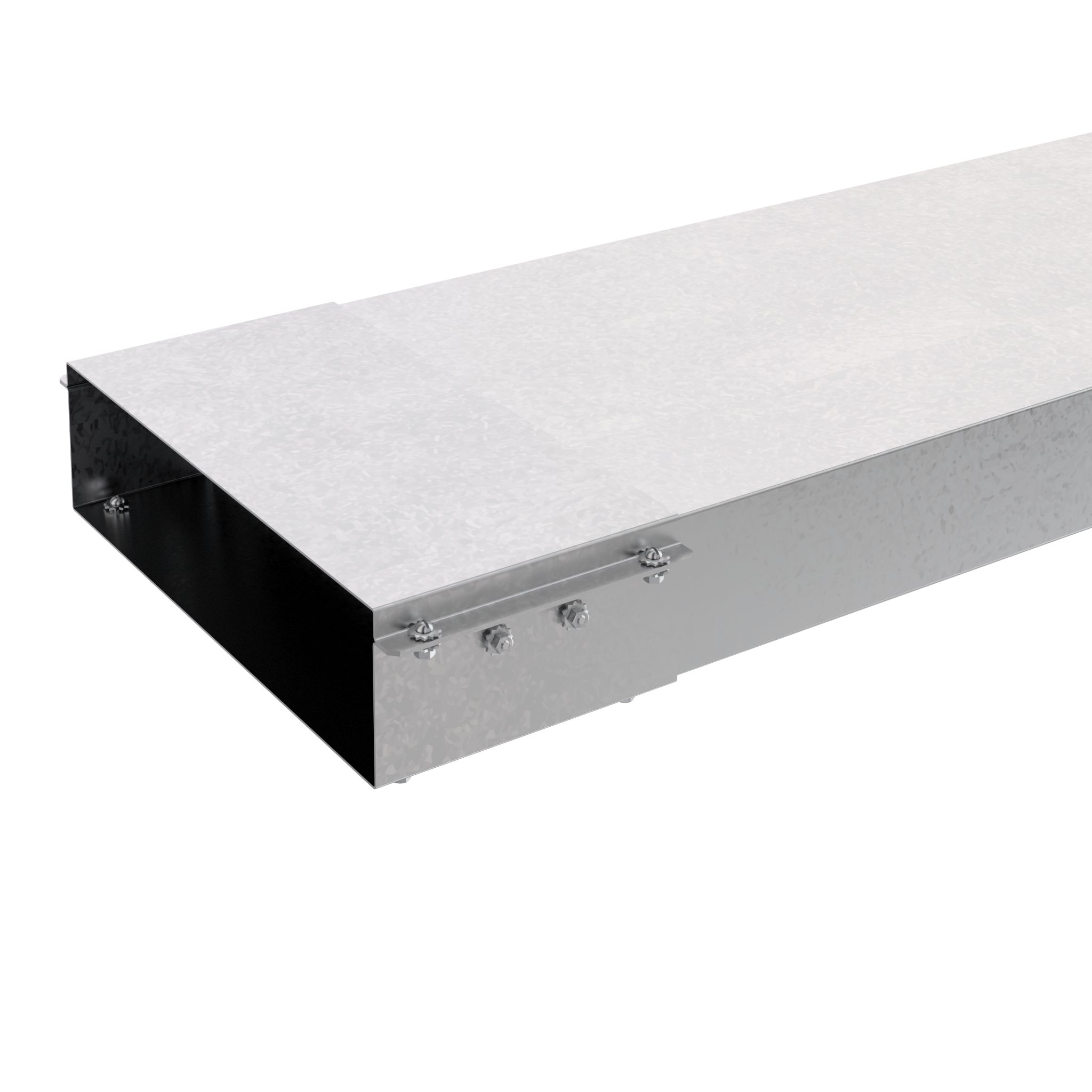 Короб прямой неперфорированный с соединителем КПН.200.200.3000.1,5.1