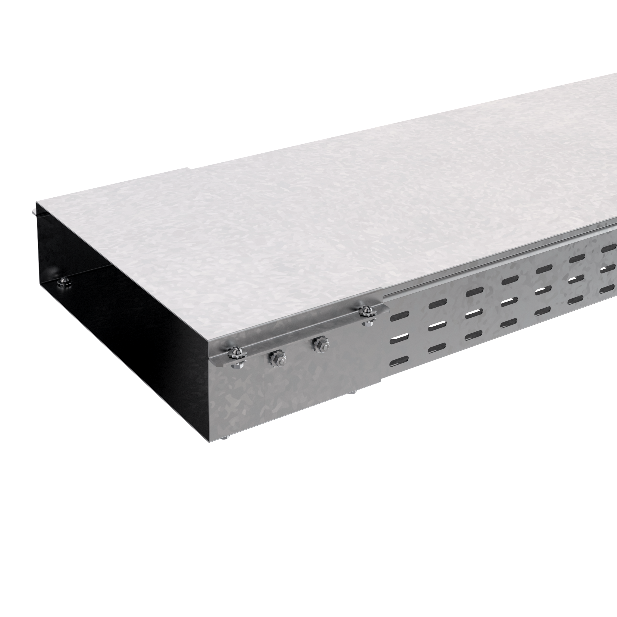 Короб прямой перфорированный замковый с соединителем КППЗ.400.150.2000.1,2.6