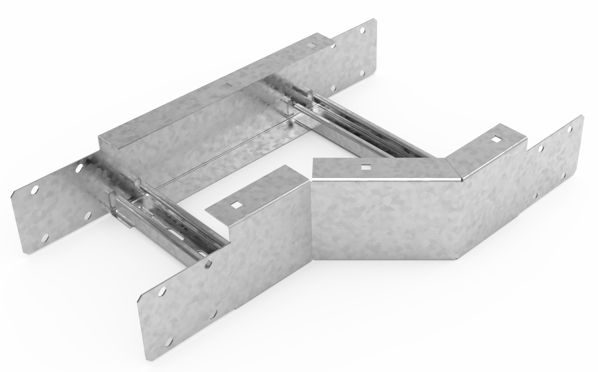 Кабельрост угловой  с R=100 мм редукторный левый  РУ1РЛ.300.200.100.1,5.1