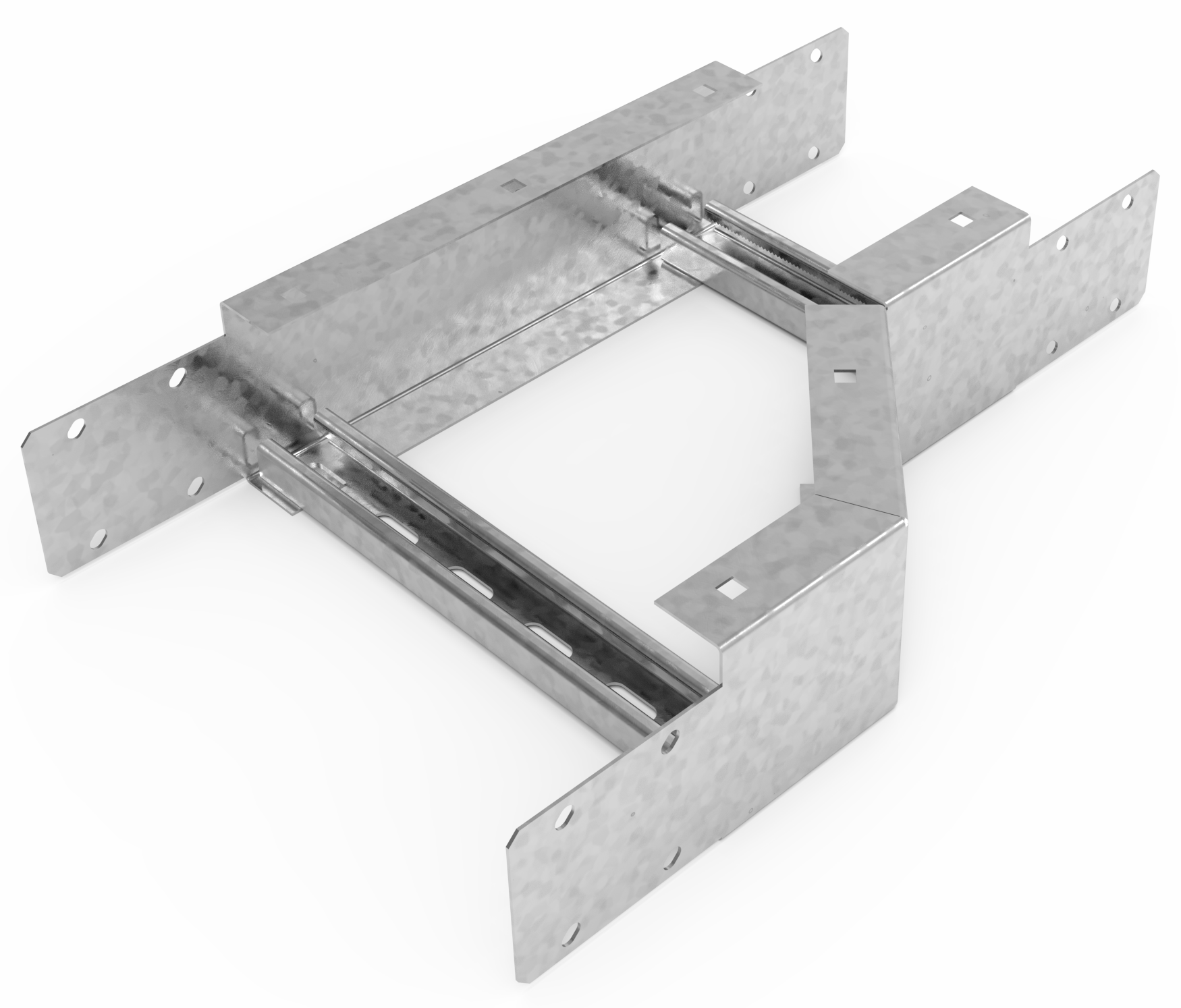 Кабельрост угловой  с R=100 мм редукторный правый РУ1РП.200.150.100.2.1