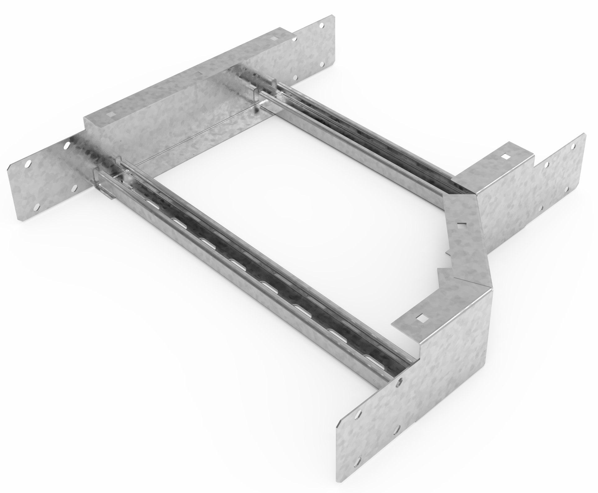 Кабельрост угловой  с R=100 мм редукторный правый РУ1РП.400.100.100.3.1