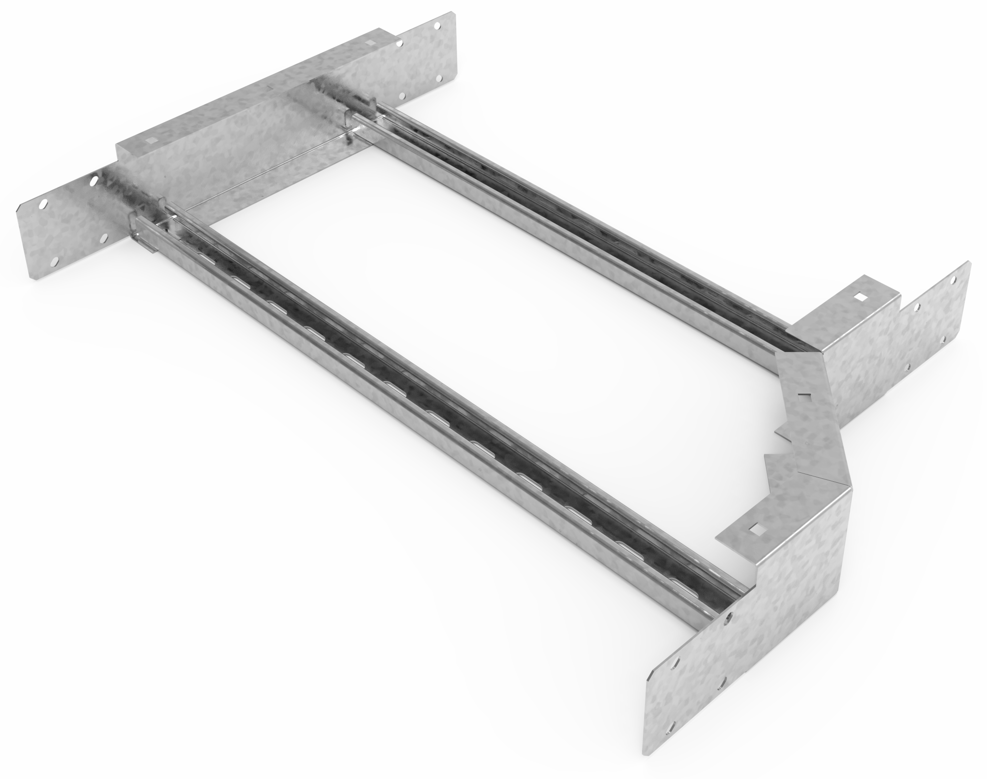 Кабельрост угловой  с R=100 мм редукторный правый РУ1РП.600.150.100.3.1