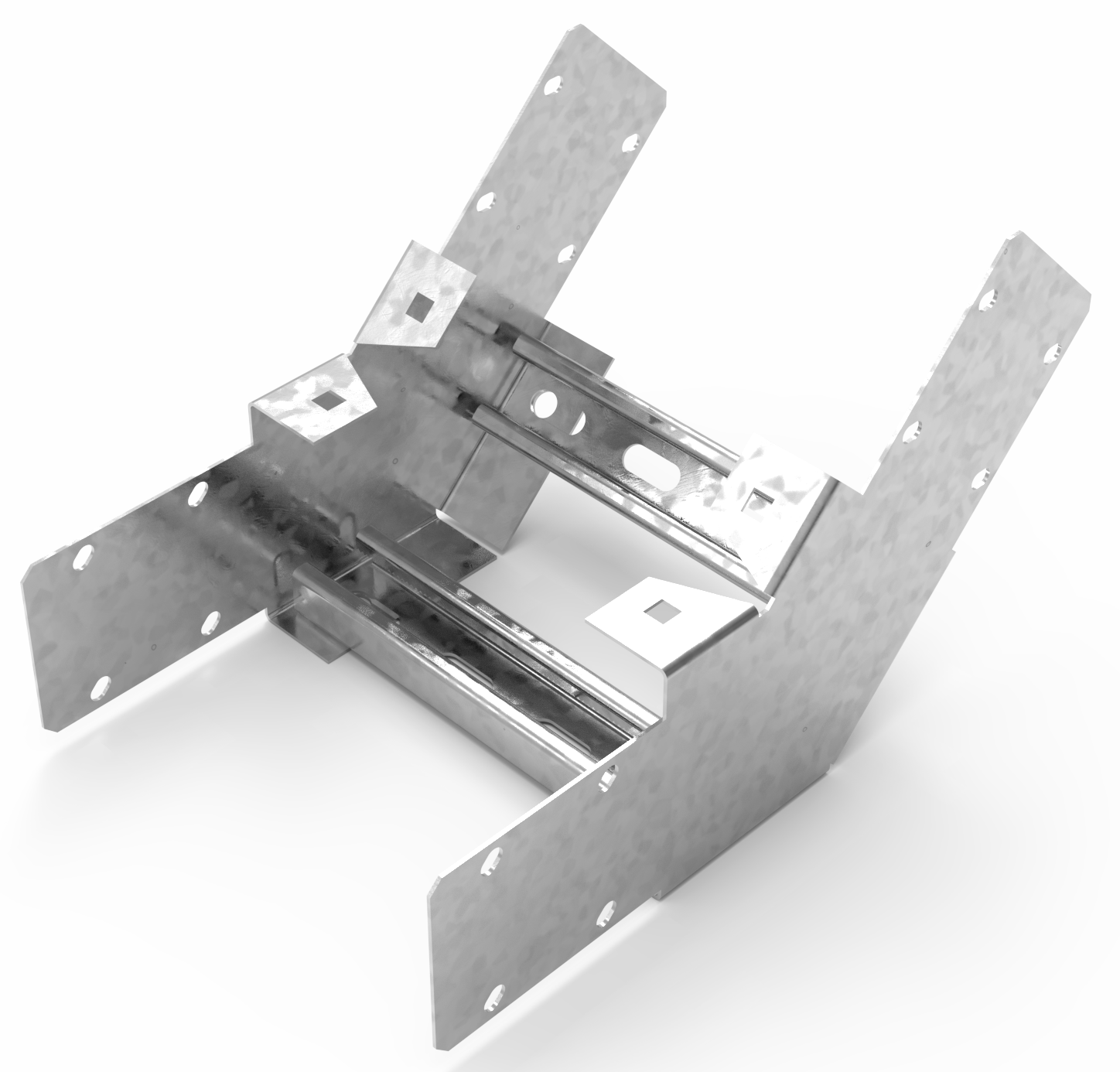 Кабельрост угловой  с R=100 мм 45 вверх РУ145В.200.150.100.2.2