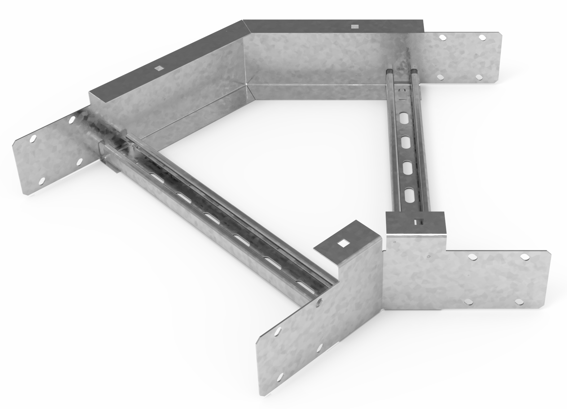 Кабельрост угловой  с R=100 мм 45 горизонтальный РУ145Г.400.150.100.1,5.2