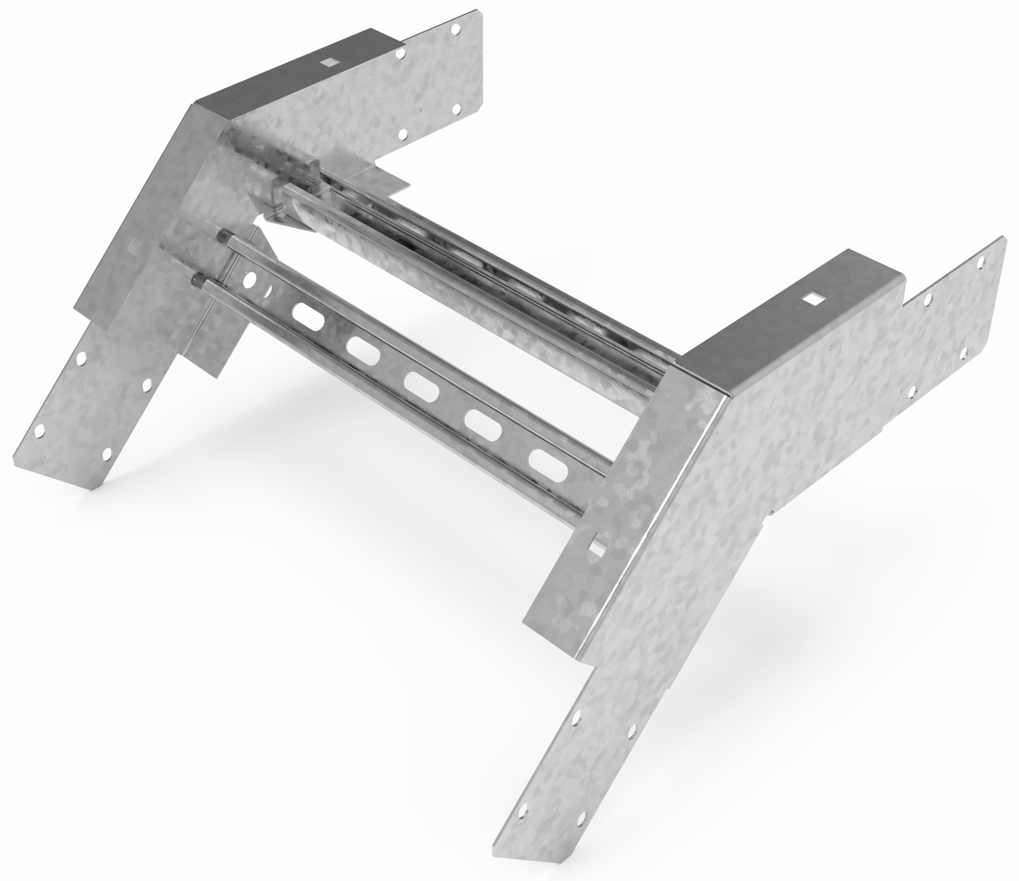 Кабельрост угловой  с R=100 мм 45 вниз РУ145Н.400.150.100.3.1