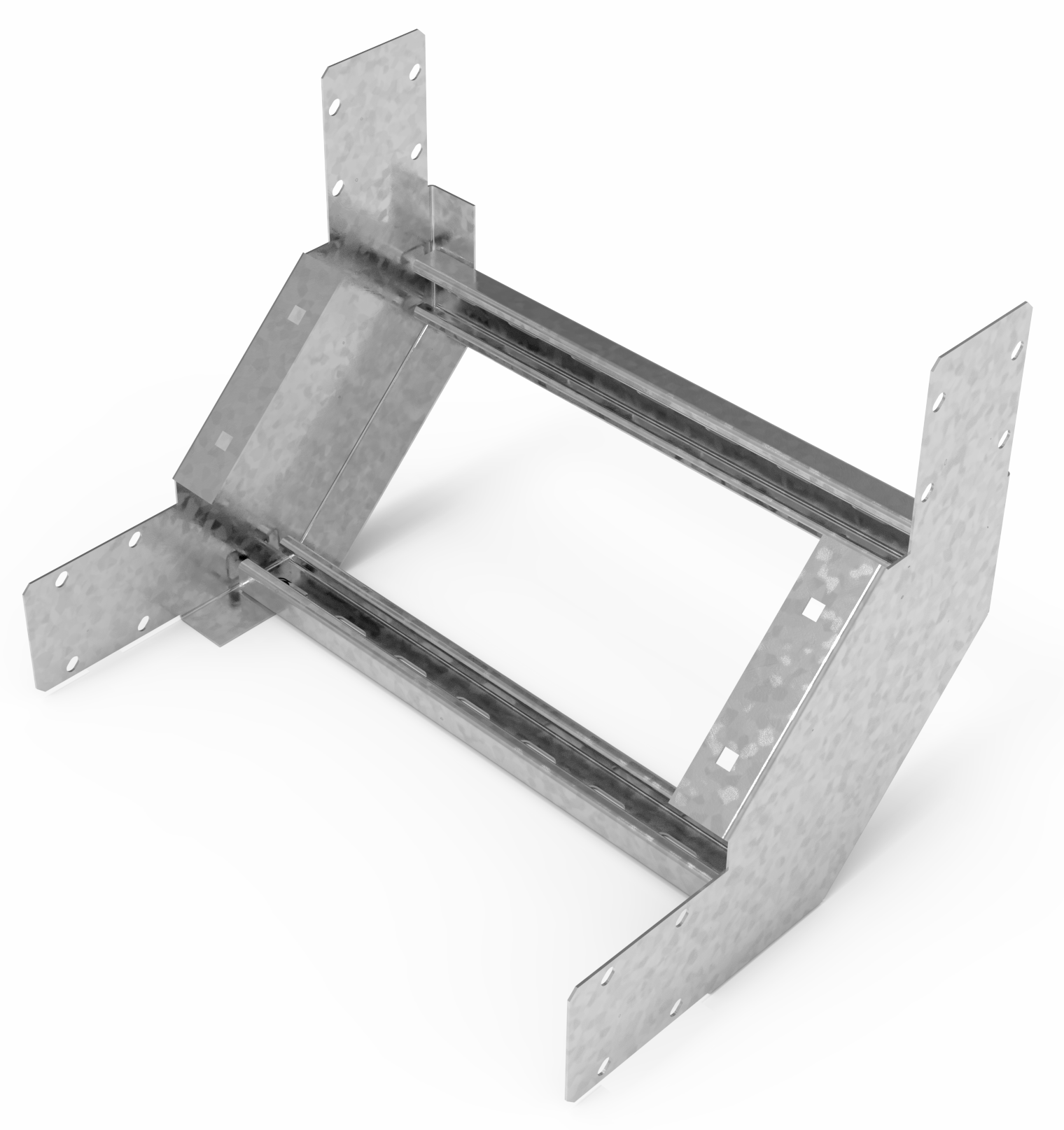 Кабельрост угловой  с R=100 мм 90 вверх РУ190В.400.150.100.2,5.1