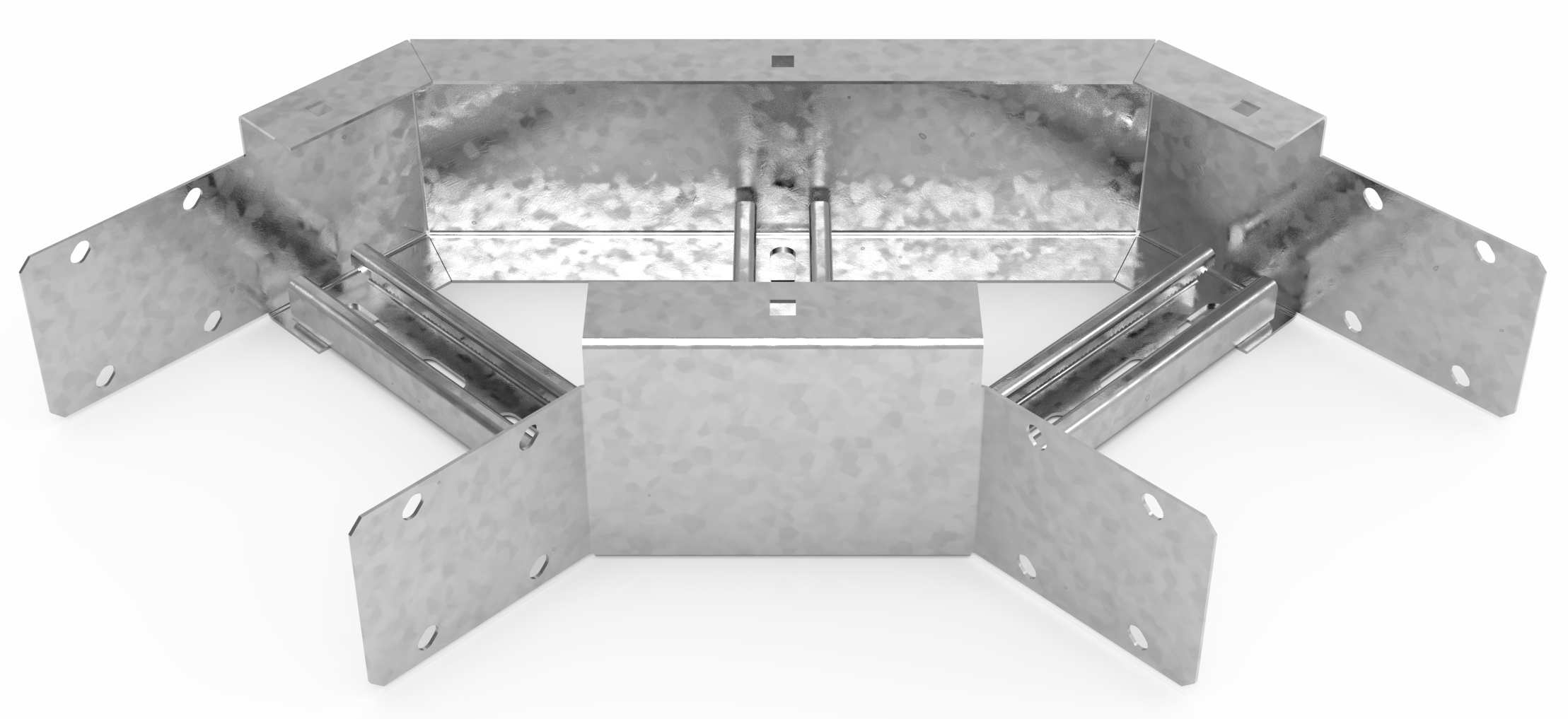 Кабельрост угловой  с R=100 мм 90 горизонтальный РУ190Г.200.150.100.1,5.2