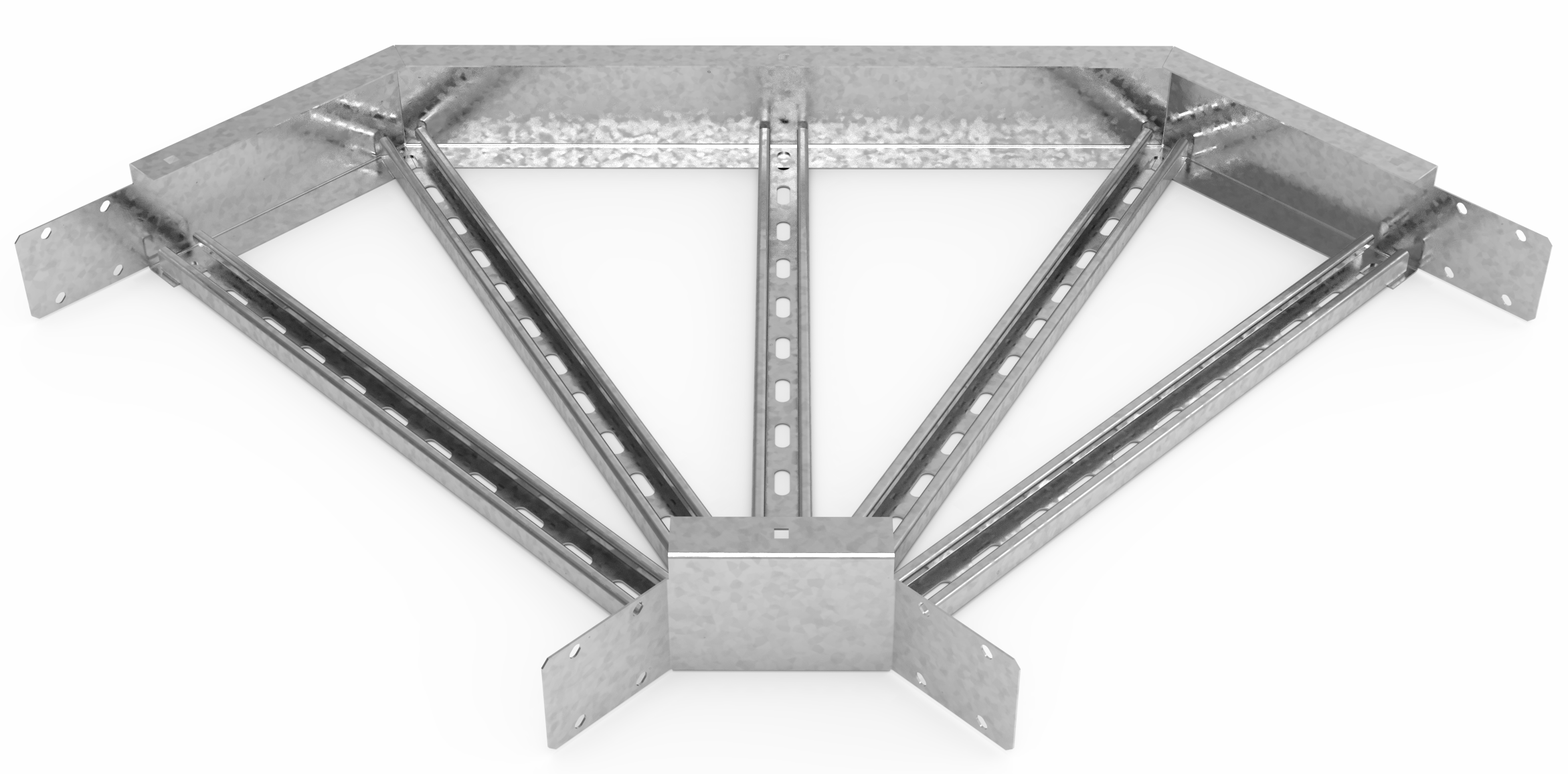 Кабельрост угловой  с R=100 мм 90 горизонтальный РУ190Г.600.200.100.1,5.1