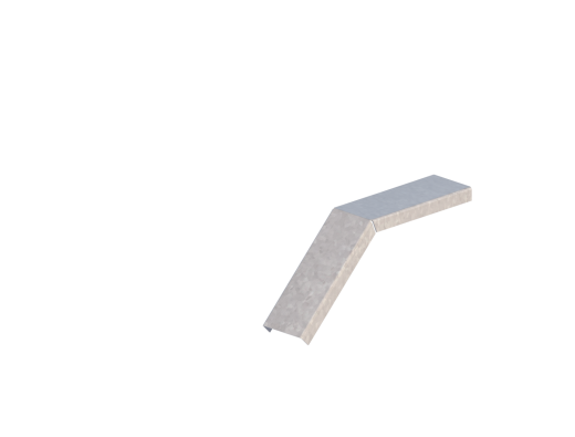 Крышка лотка монтажного углового 45 вниз ЛР45Н.50.15.250.1,2.2