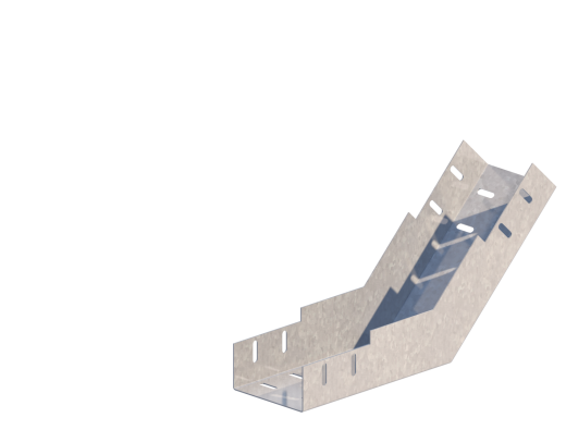 Лоток монтажный угловой 45 вверх ЛУ45В.100.50.366.1,5.6