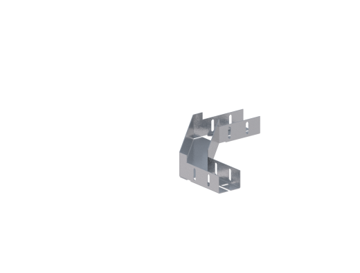 Лоток монтажный угловой 90 горизонтальный ЛУ90Г.50.50.278.1,5.1