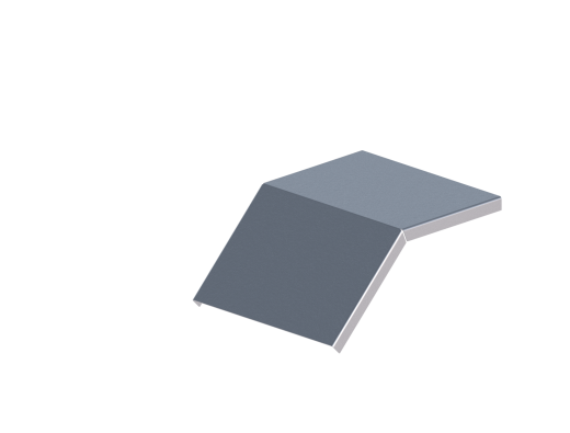 Крышка лотка монтажного углового 45 вниз ЛР45Н.200.15.250.1,5.1