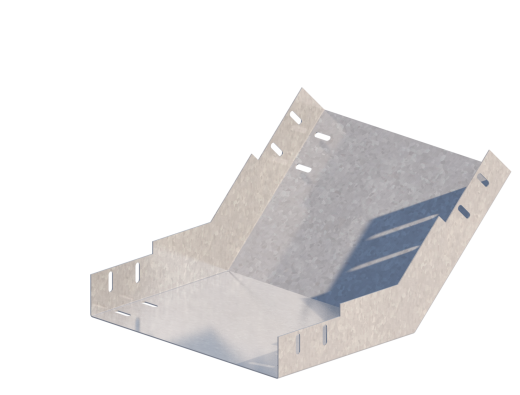 Лоток монтажный угловой 45 вверх ЛУ45В.300.150.438.1,5.4