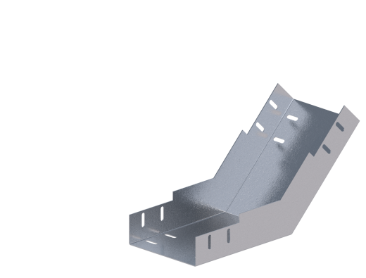 Лоток монтажный угловой 45 вверх ЛУ45В.150.50.366.1.1